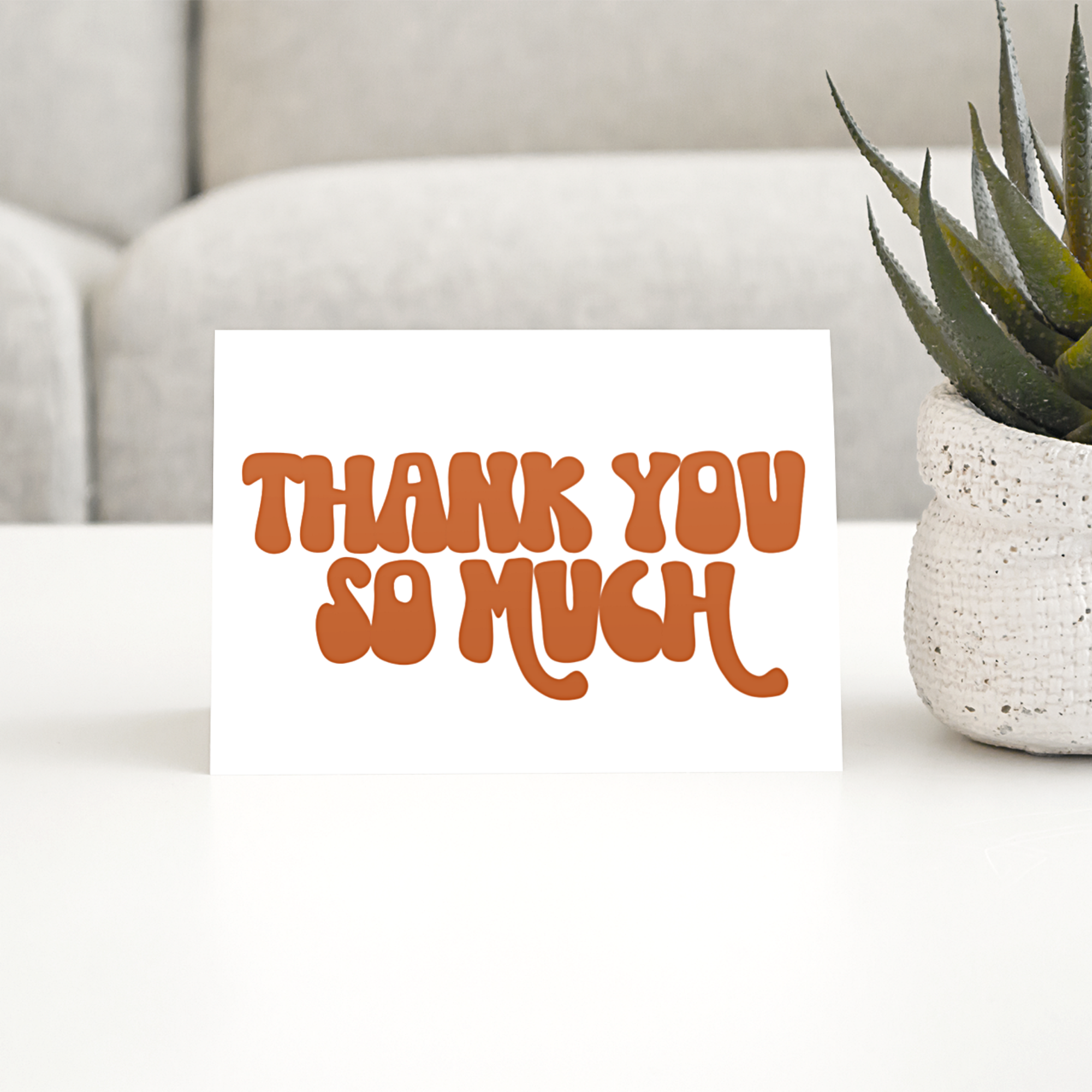 Retro Font Thank You Card Pack