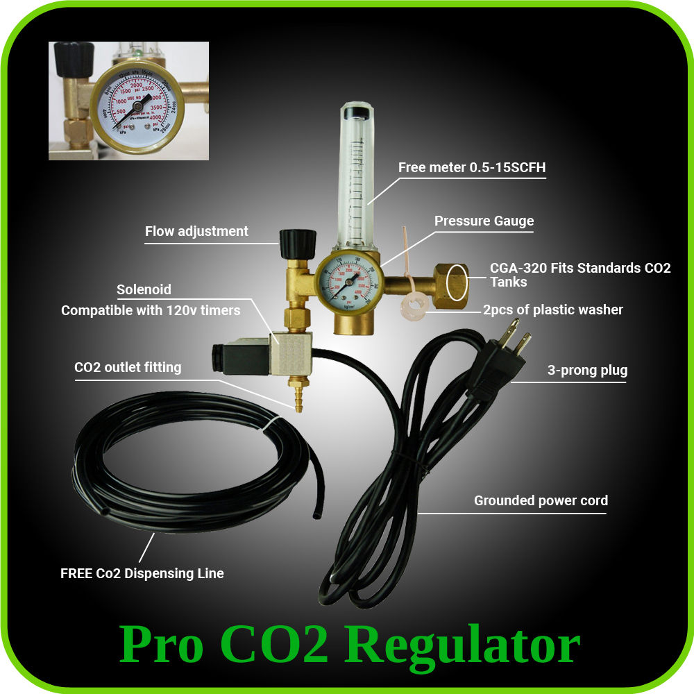 Hydroponics (Co2) Regulator Emitter System with Solenoid Valve online