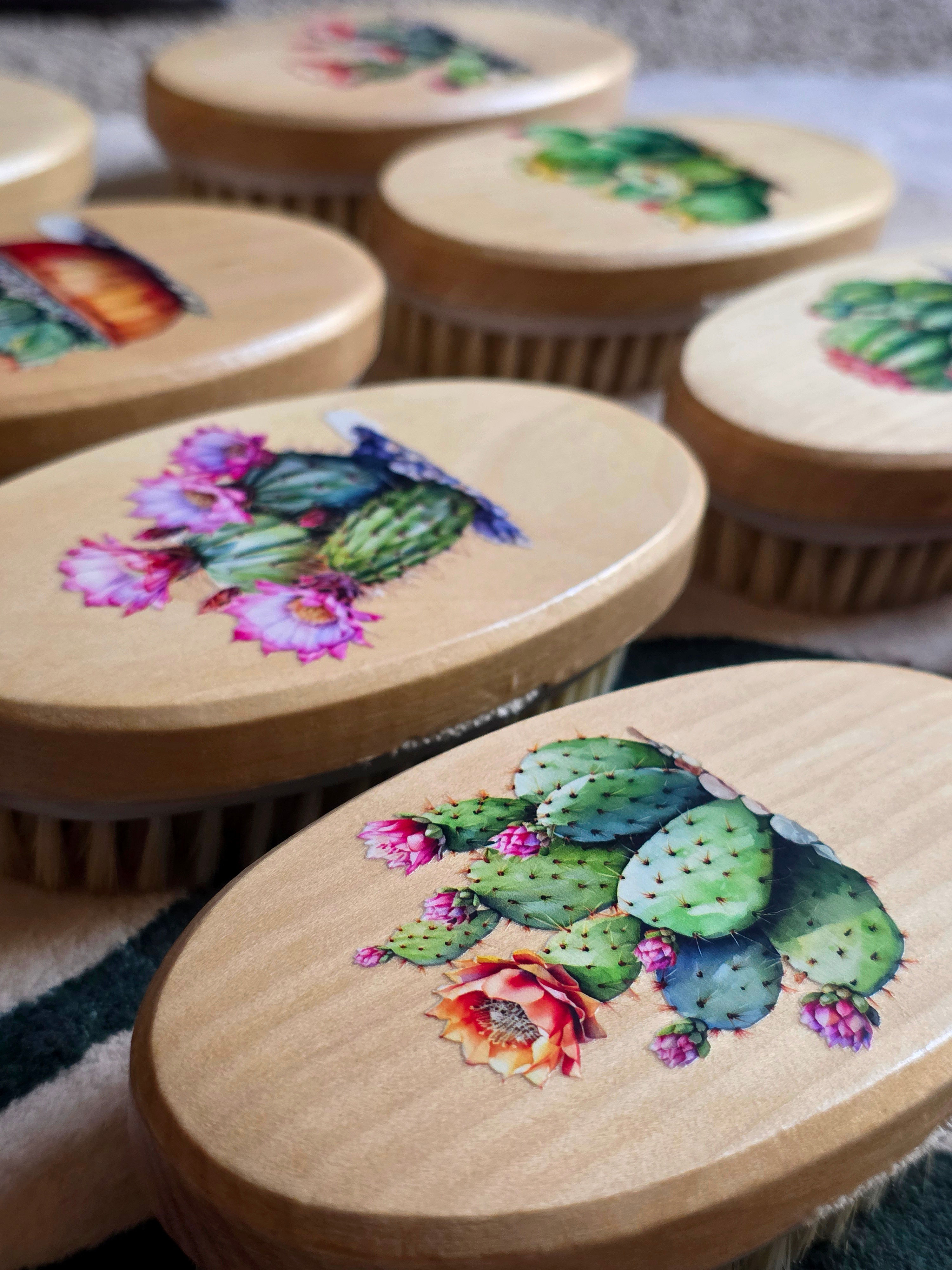 Natural Bristle Dry Brush- Desert Design