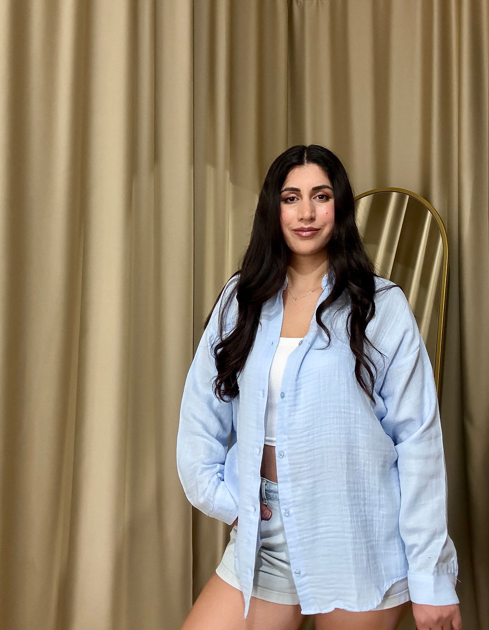 Küçük resim: Oversize Müslin Gömlek