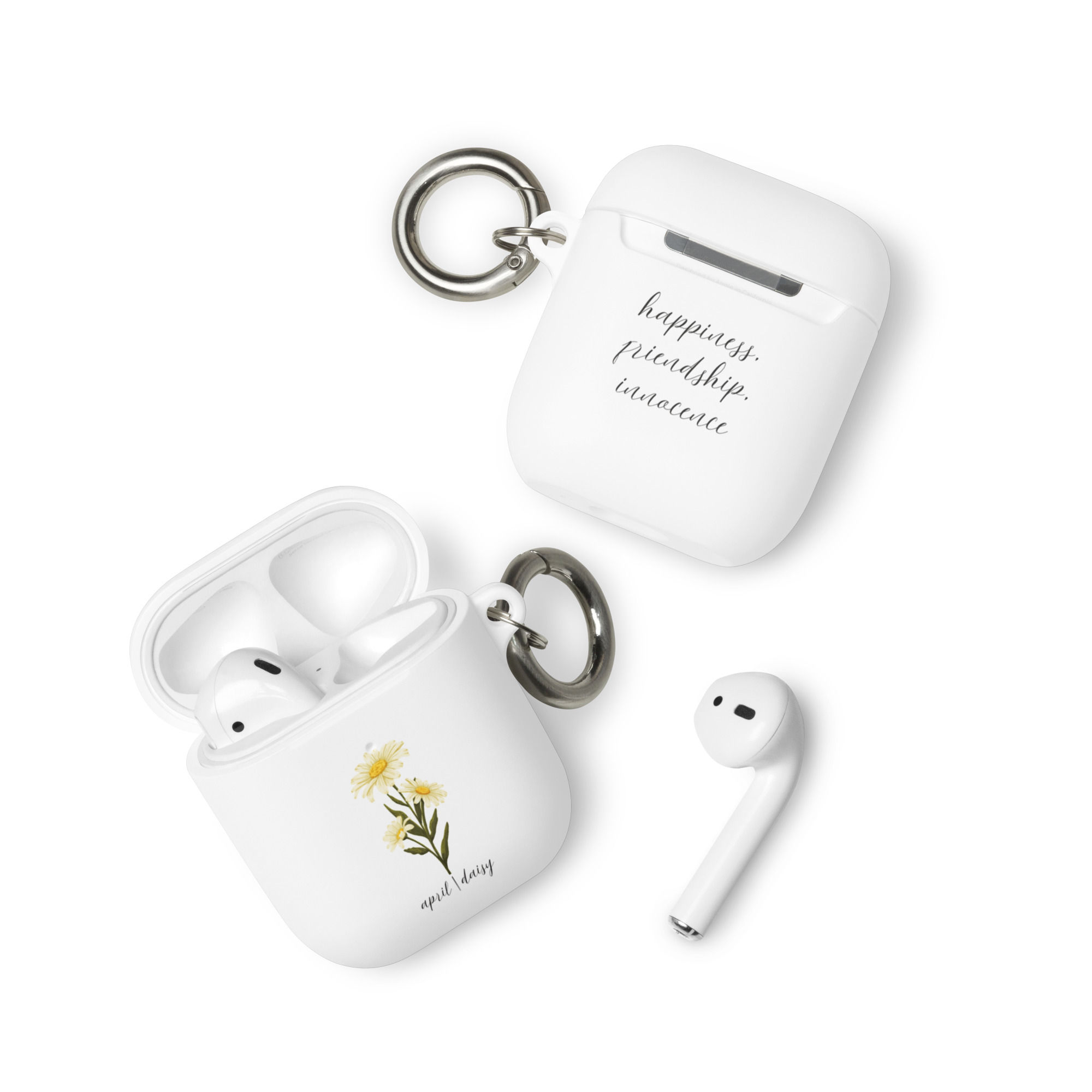 April Flower--Daisies | Rubber Case for AirPods®