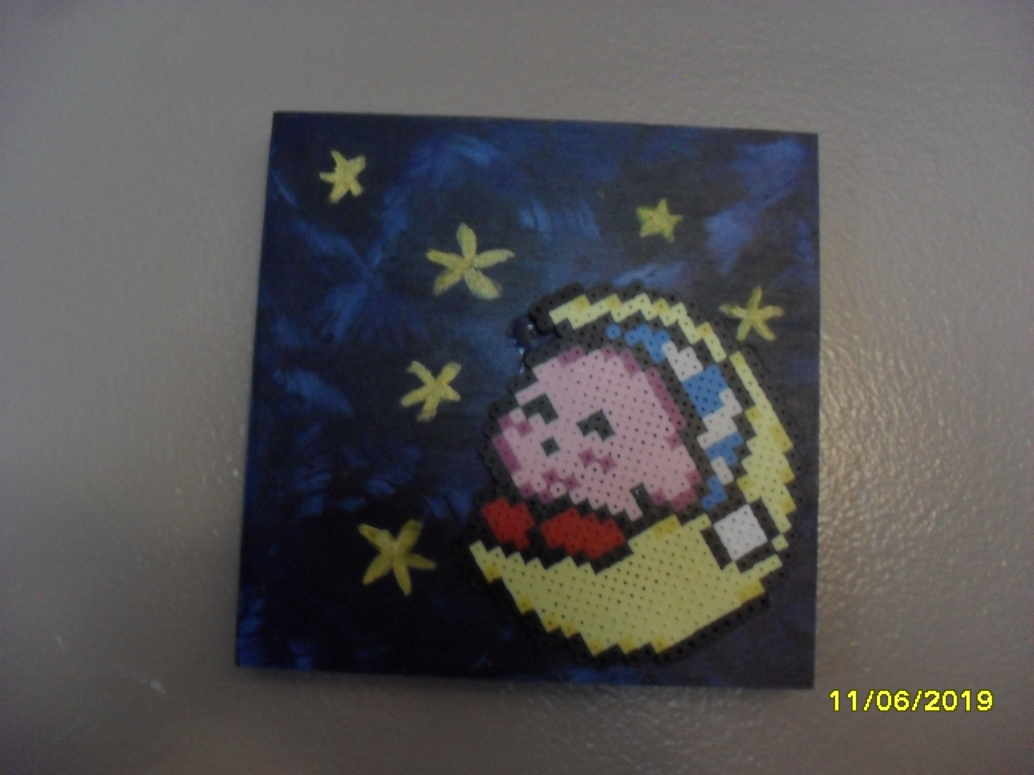 Sleepy kirby on the moon!