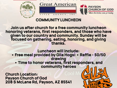 9/11 Day of Service Luncheon Update
