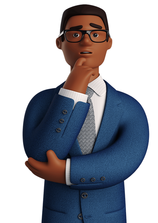 Professional freelance web design image | Avatar in blue suit