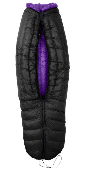 Black and purple quilt backside