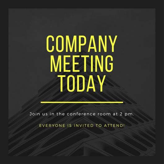 Company Meeting Today