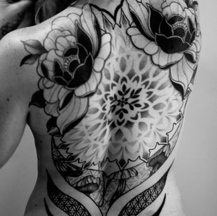 Blackwork ornamental artist