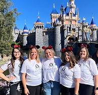 The Pixie Planner team in front of the Disneyland castle