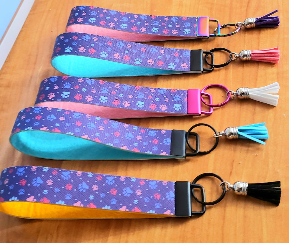 Thumbnail: Faux Leather Wristlets with Tassle 