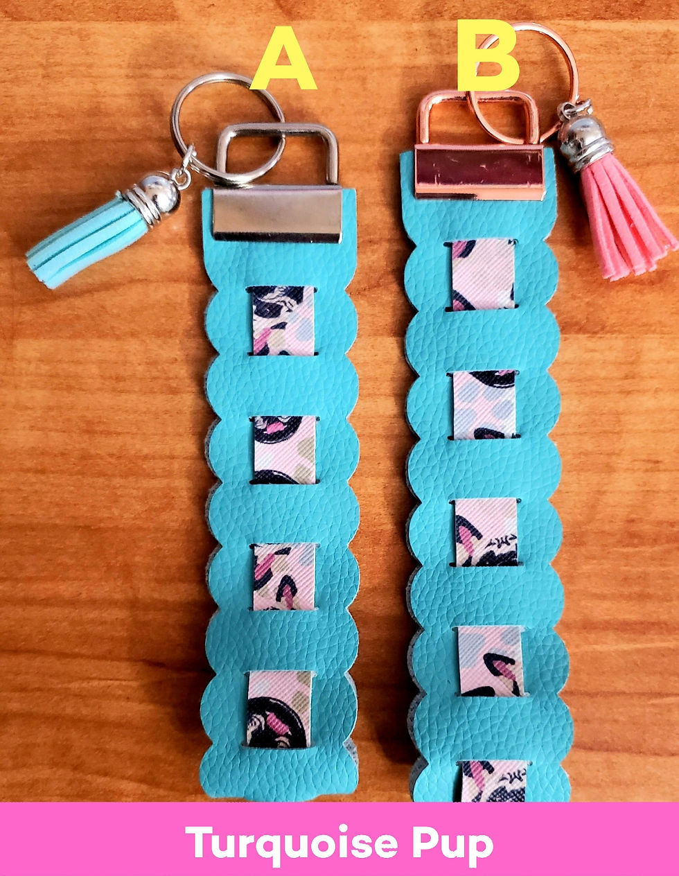 Thumbnail: Faux Leather Wristlets with Tassle 