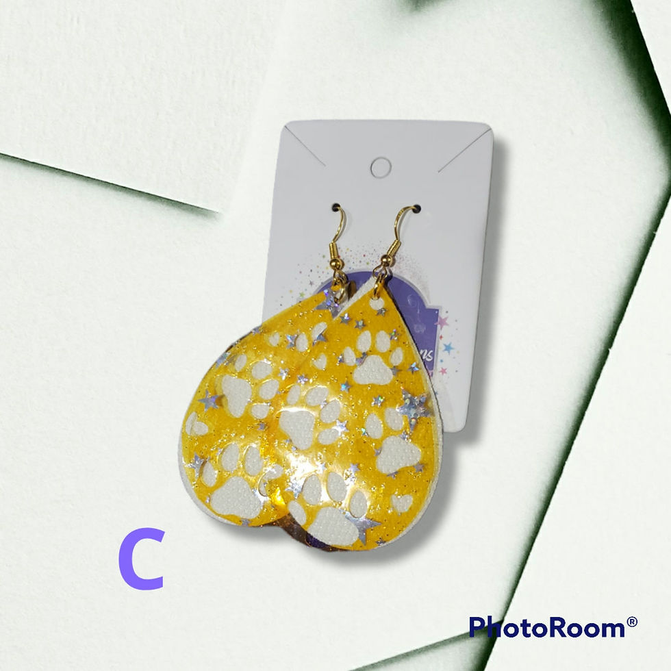 Thumbnail: Dog Lovers Faux Leather Earrings 