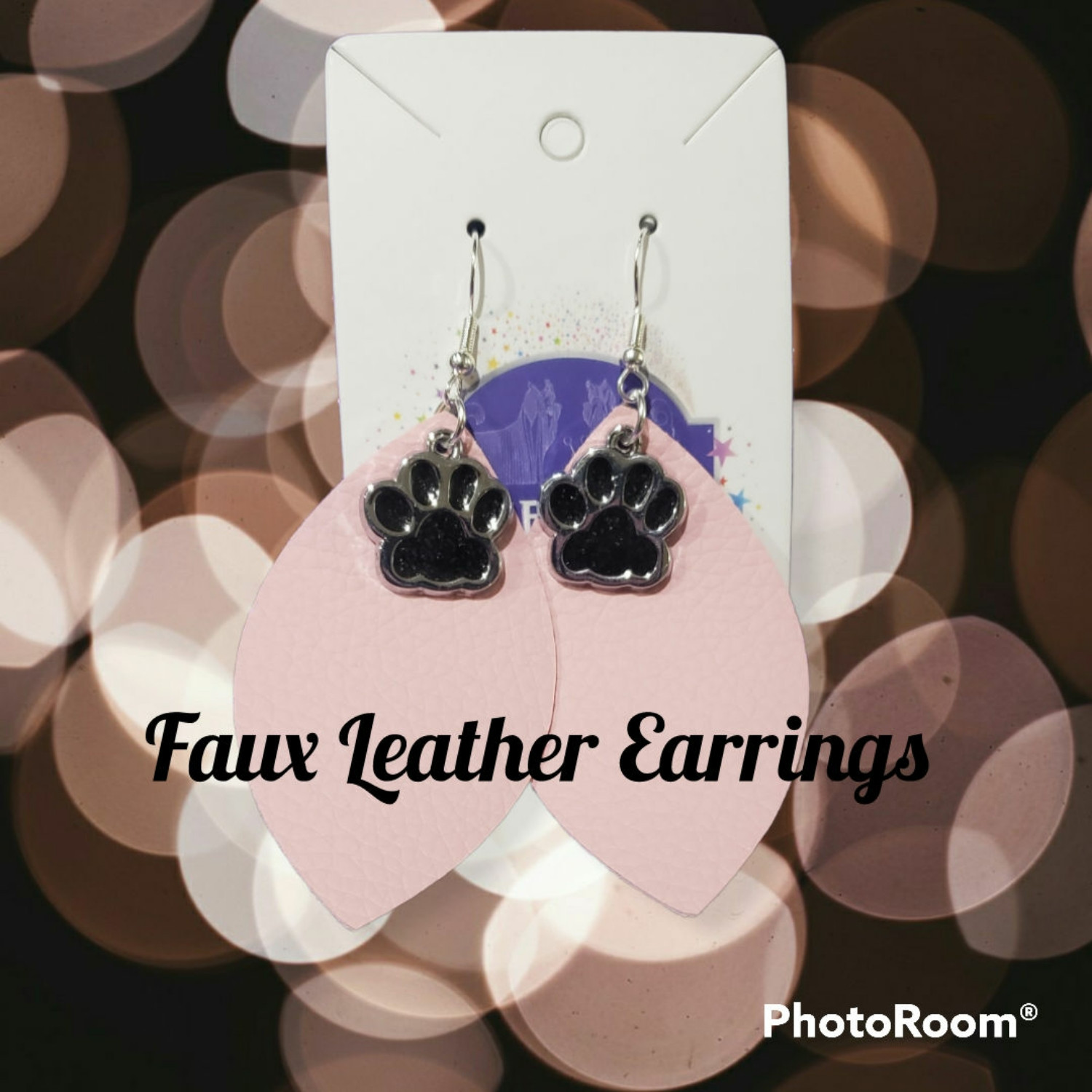 Dog Lovers Faux Leather Earrings