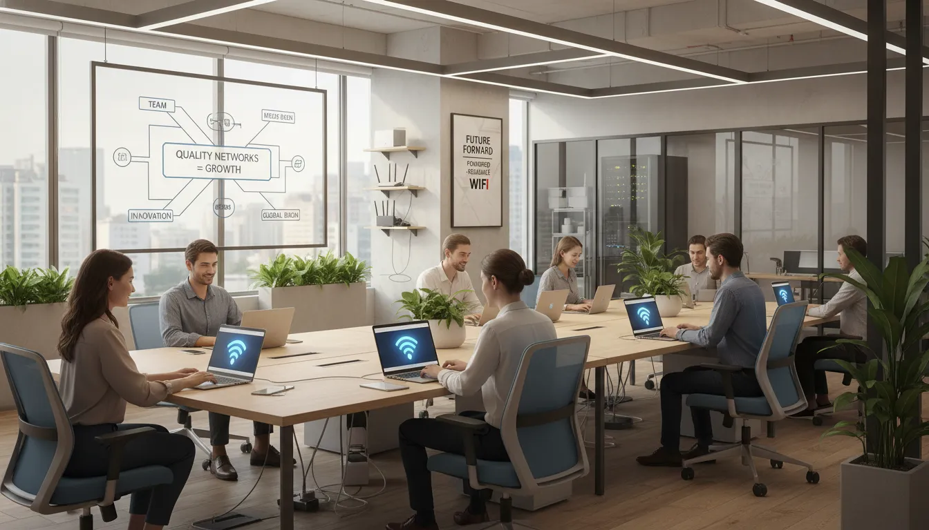 Pequena empresa produtiva utilizando infraestrutura de redes moderna e eficiente