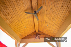Ceiling fan and lighting in overhang addition in Cedar Falls, IA