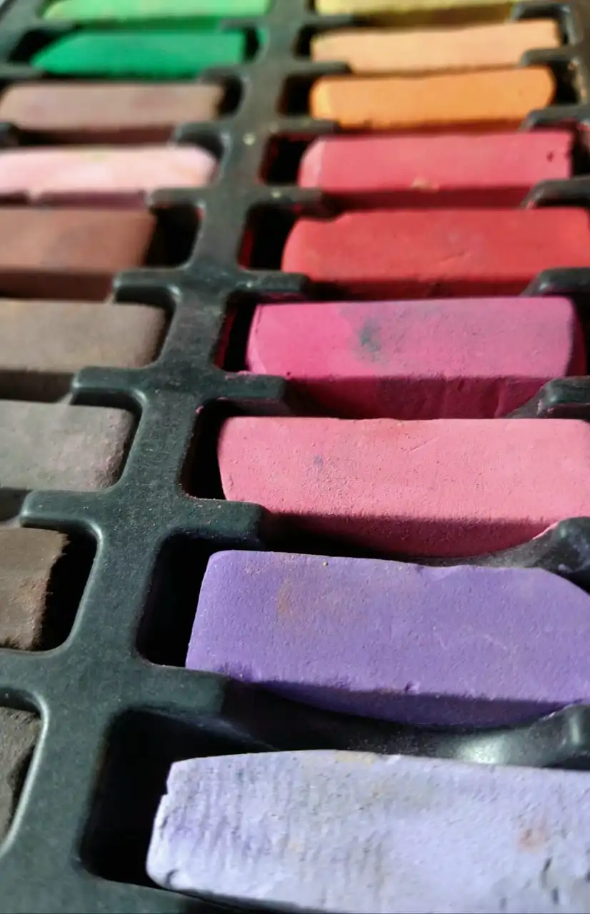 giz pastel seco colorido