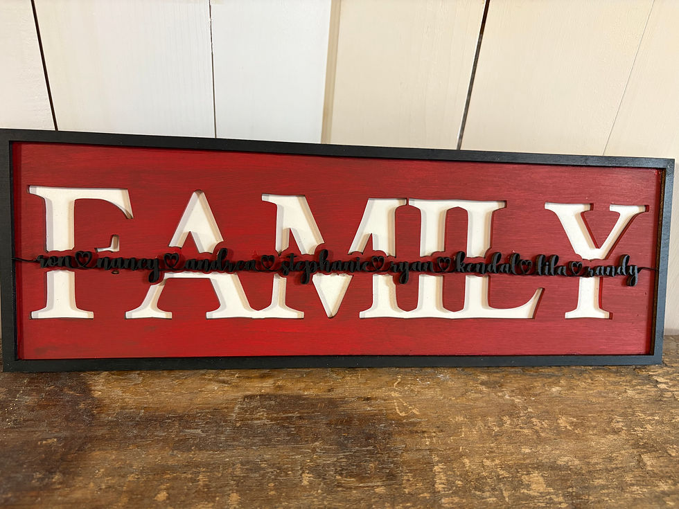 Thumbnail: PERSONALIZED WOOD SIGN LASER ENGRAVED