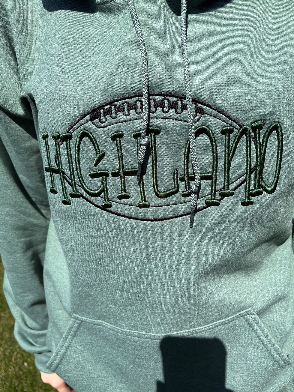 Thumbnail: Custom school and sport hoodie with 3d puff embroidery
