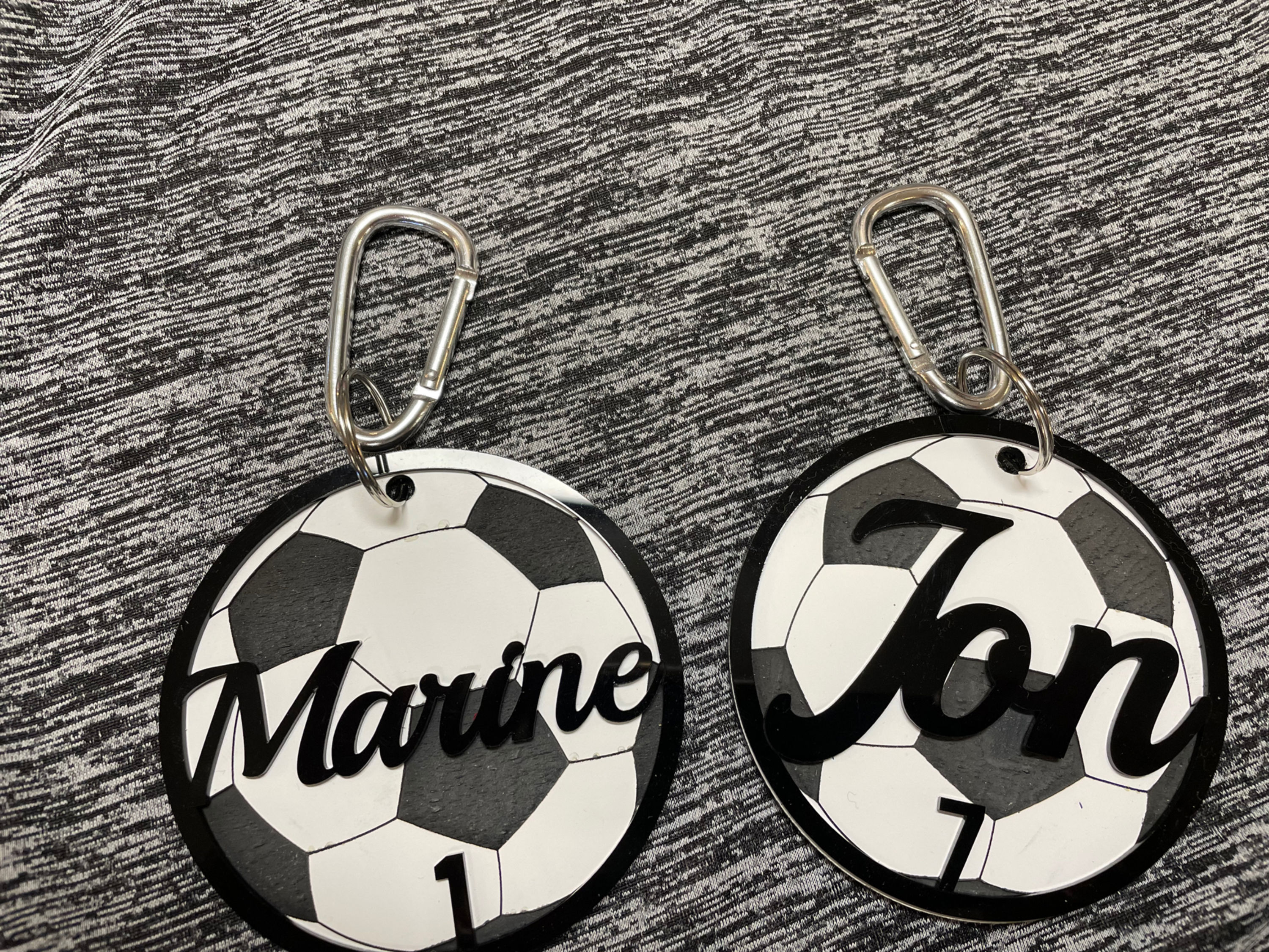 soccer bag tags