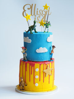 2 tier Toy Story themed cake