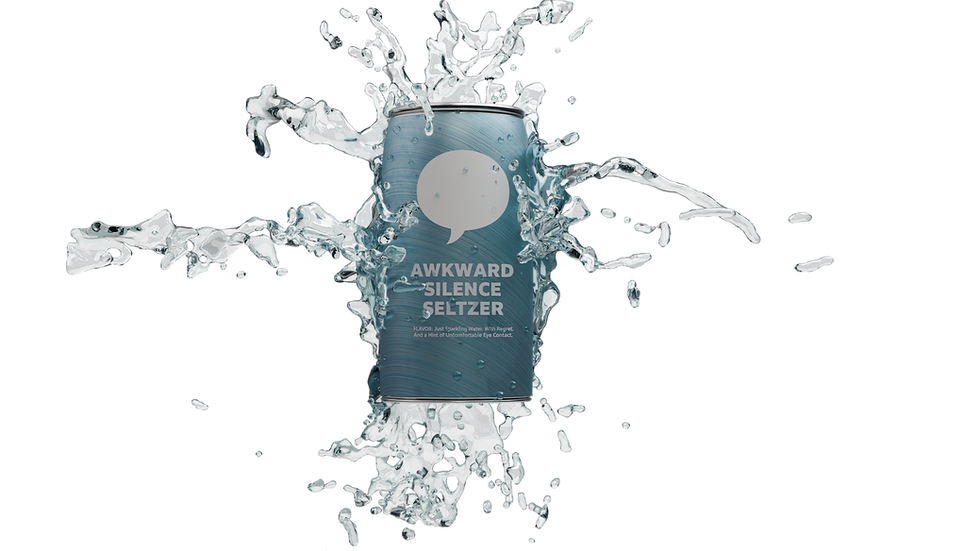3D product animation services showing Seltzer can with liquid splash