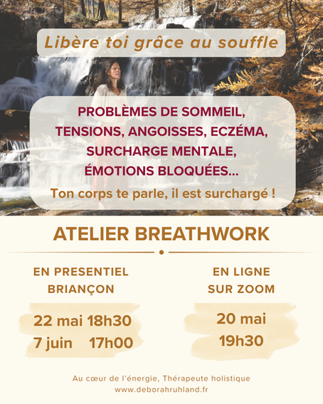 Atelier de breathwork, la thérapie par le souffle au service de ton bien-être à Briançon et en ligne