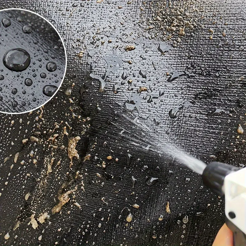 Black gardening plant repotting mat