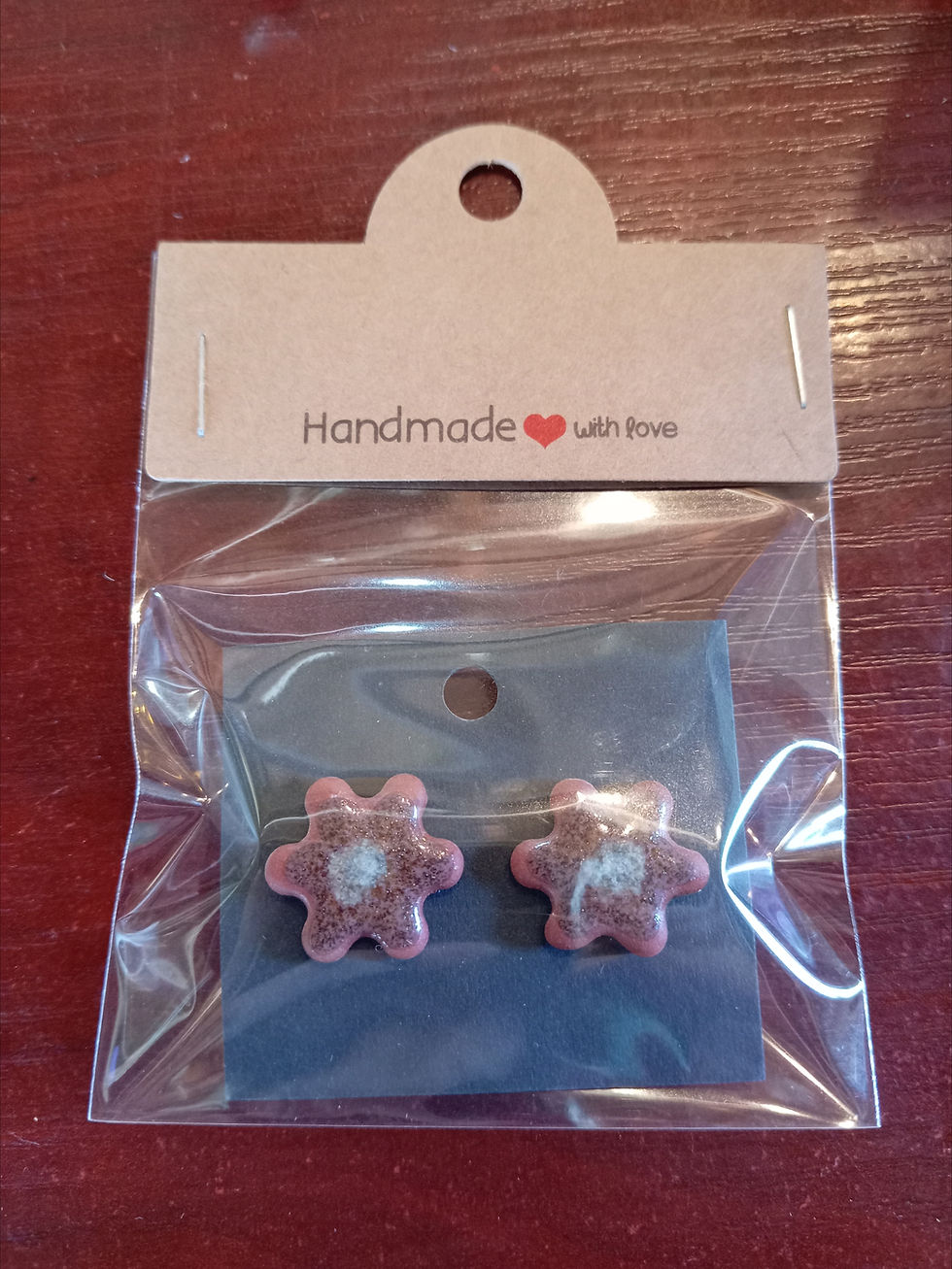 Thumbnail: Flower Ceramic Earrings