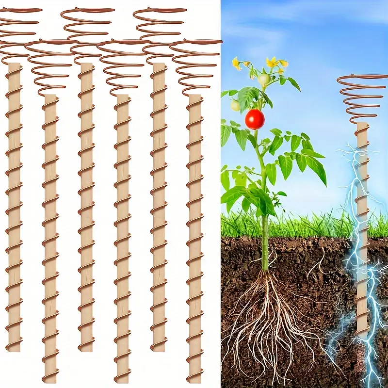 Wooden ElectroCulture Plant Stakes