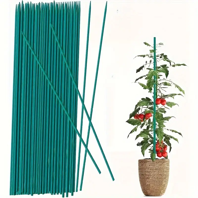 Green Bamboo Plant Stakes