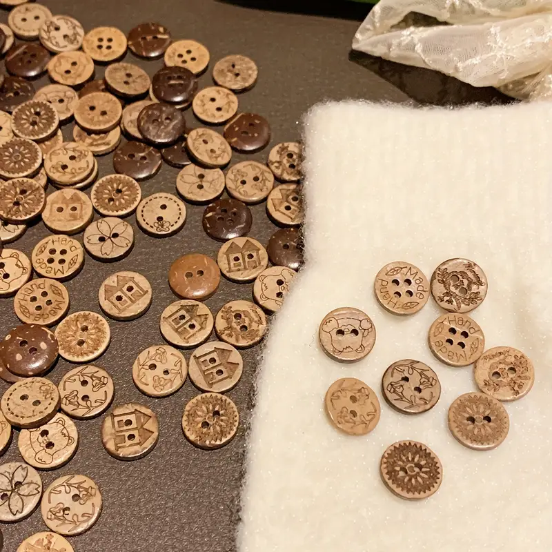 Natural Coconut Shell Buttons