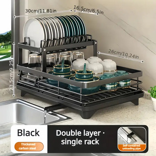 Two-tier dish rack