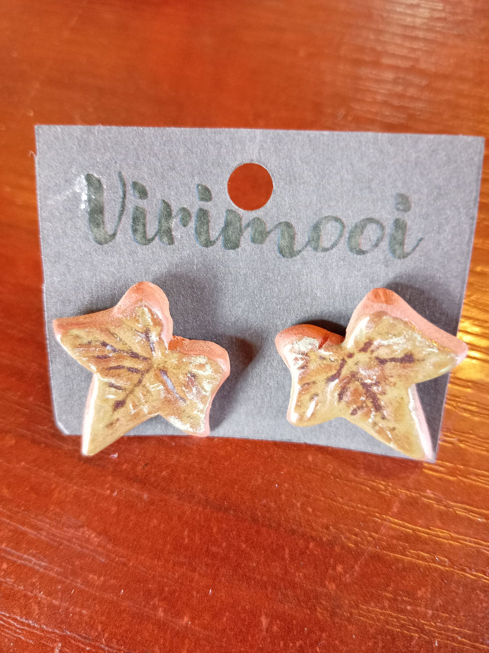 Thumbnail: Leaf Ceramic Earrings