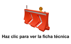 barrera plastica vial new jersey modelo wt87 con reflejante grado ingenieria