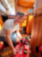 Noble repairing Lintika's alternator down in Mexico