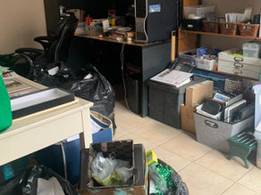 Extreme office clutter, chronic disorganization, messy room