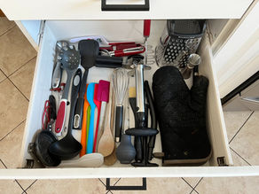 Organized Kitchen Drawer. Kitchen organization. Professional organizer Kitchen Project