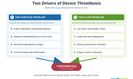 Thrombosis in Peripheral and Aneurysm Devices: Surface and Flow