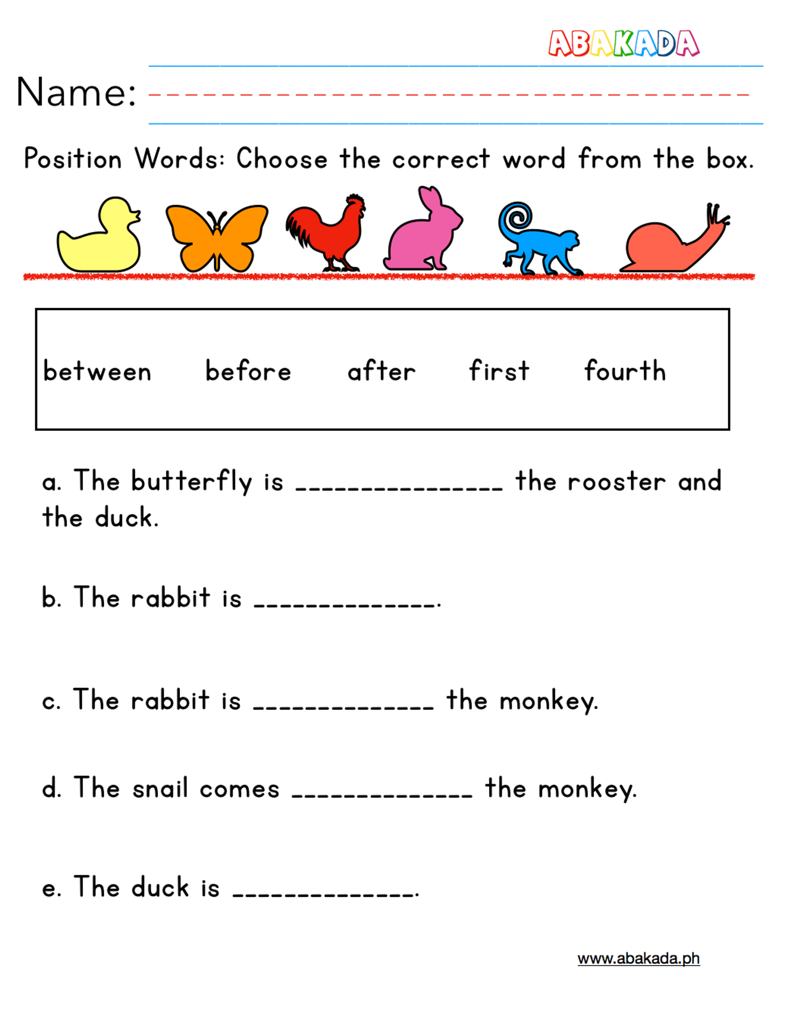 positional words worksheet math worksheets for 1st grade