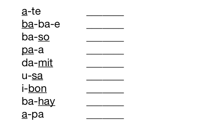 Read and Write Filipino worksheets category for Kinder and Grade 1