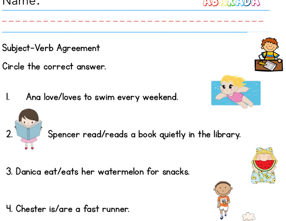 subject verb agreement worksheets english grade 1 abakada ph