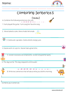 Combining Sentences : Verbs
