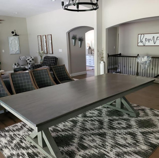 7ft by 3.5ft X Trestle Farmhouse Table