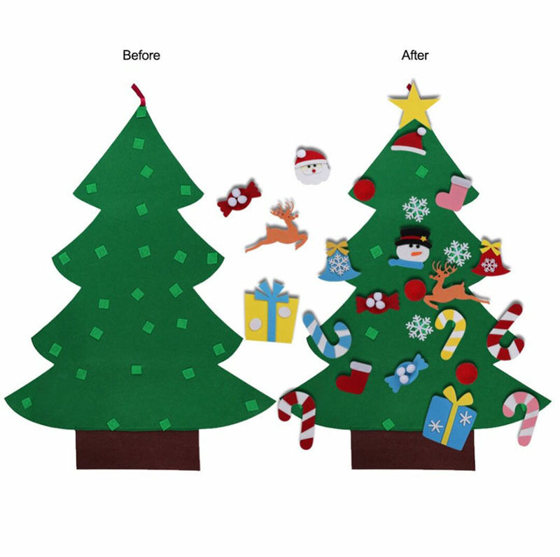 Felt Christmas Tree DIY Kit with Santa Claus