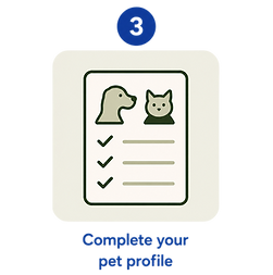 Fill out pet profile