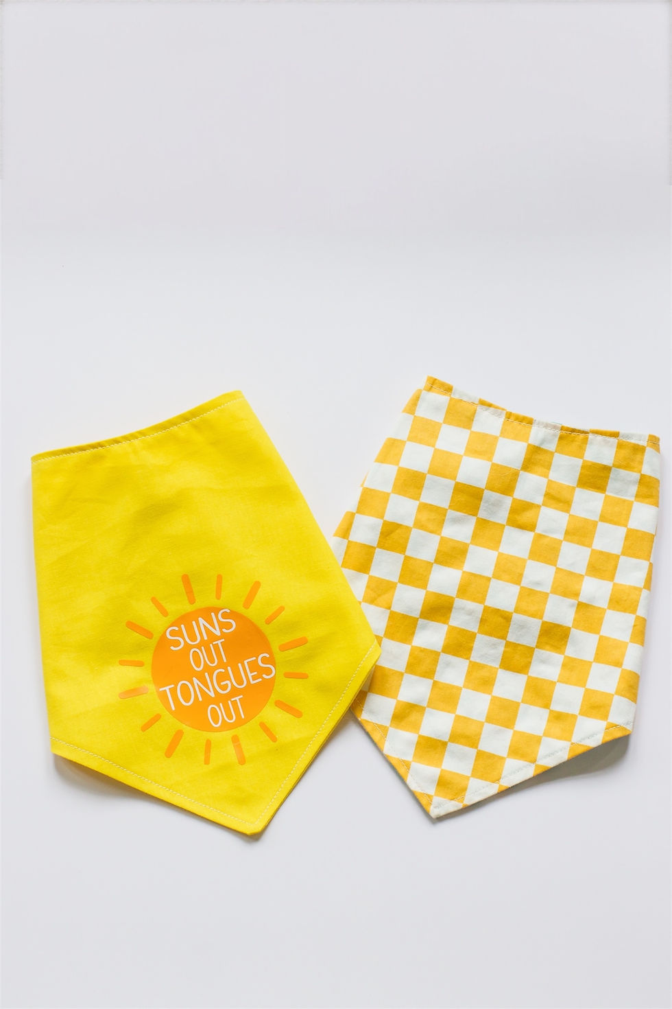 Thumbnail: Checkerboard Yellow and Blue Bandana for Dogs and Cats