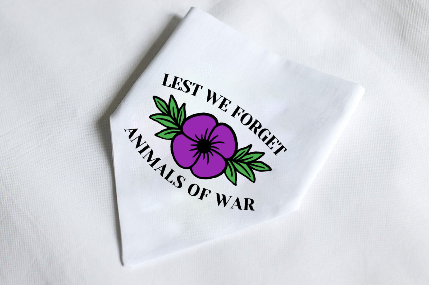 Purple Poppy Remembrance Bandana
