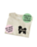 Silhouette of dog breed and name on a tshirt