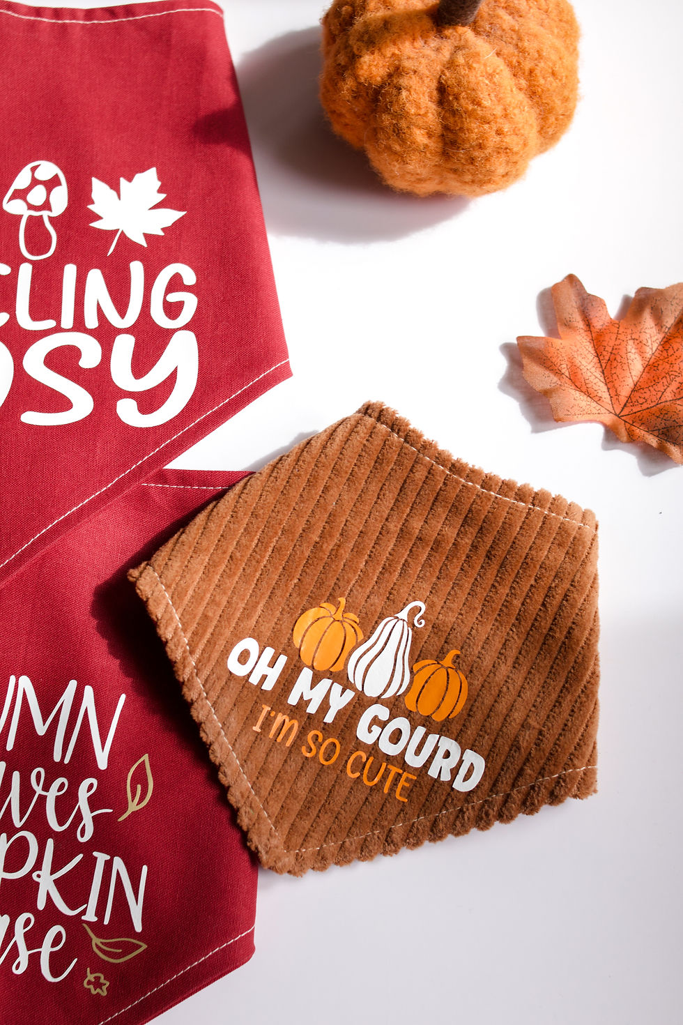 Thumbnail: Oh My Gourd Corduroy Pumpkin Pet Bandana
