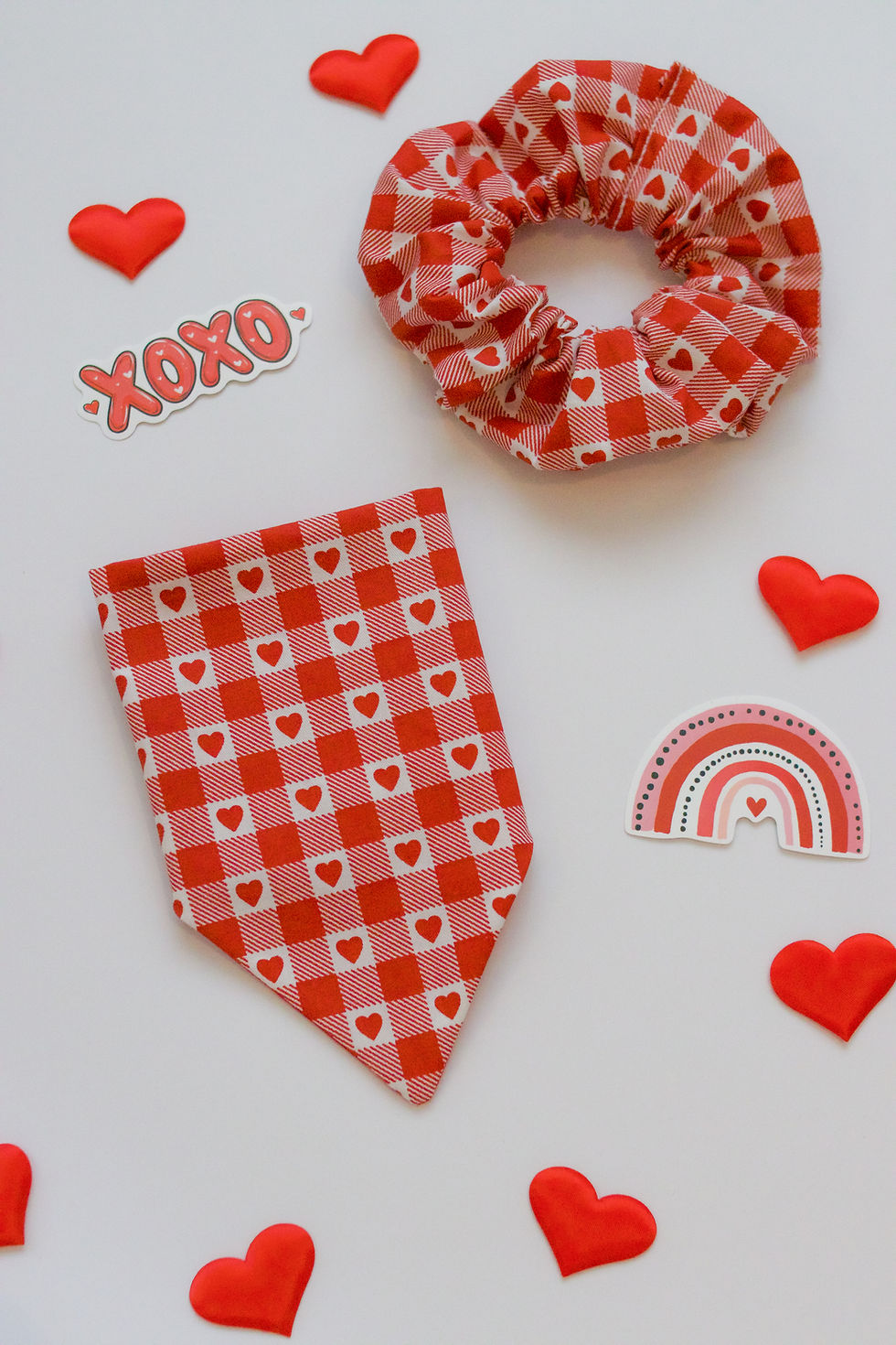 Thumbnail: Romeo Red Tartan Valentines Hair Scrunchie