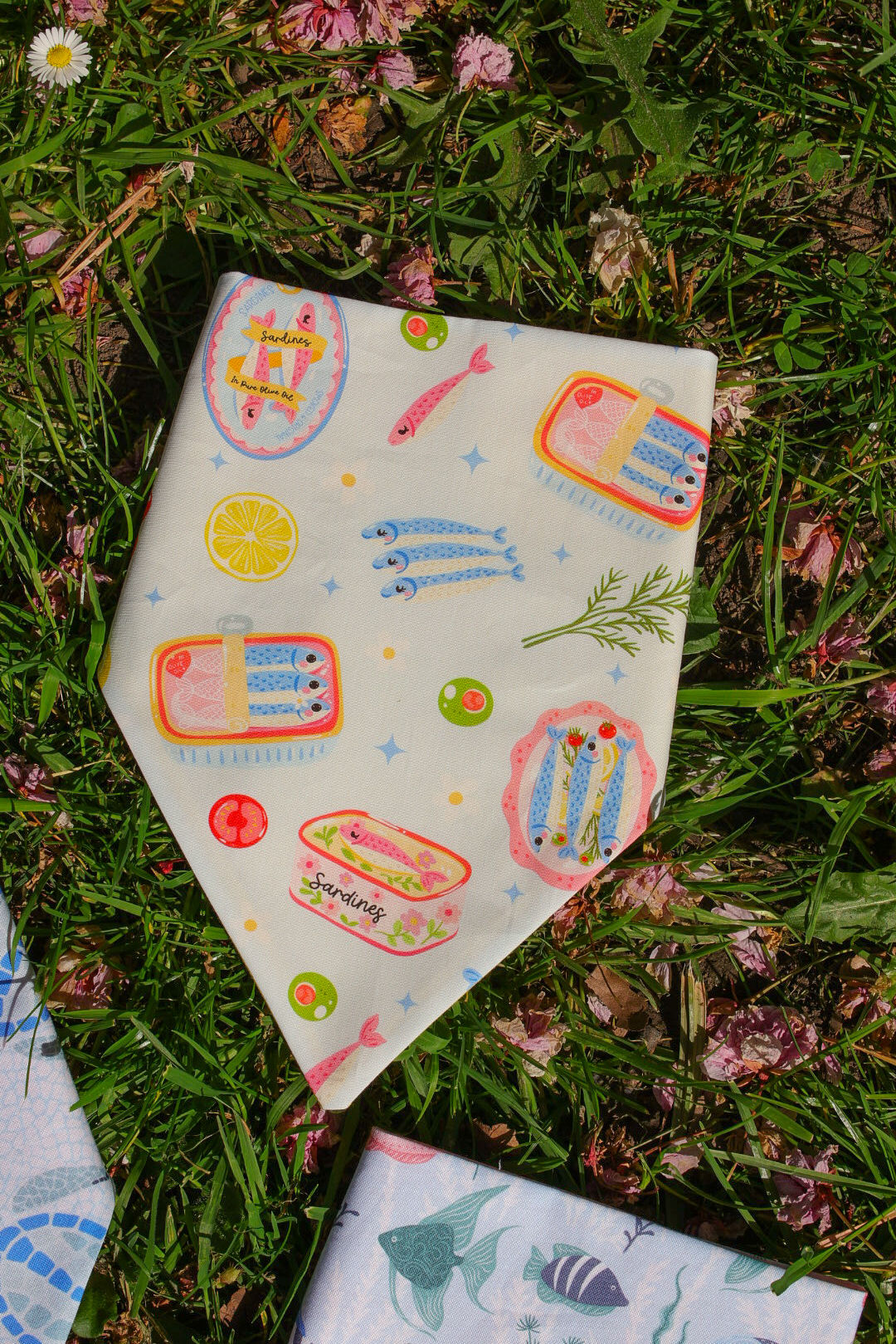 Catch of the Day Sardines Bandana for Dogs & Cats